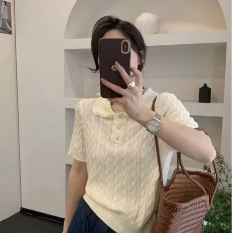 Áo len VIỀN REN VẶN THỪNG chất mềm mịn hàng QC. | BigBuy360 - bigbuy360.vn