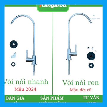 Vòi Inox máy lọc nước Kangaroo chính hãng không gỉ -Vòi Nối Nhanh Máy Lọc Nước Aqua,SUNHOUSE...