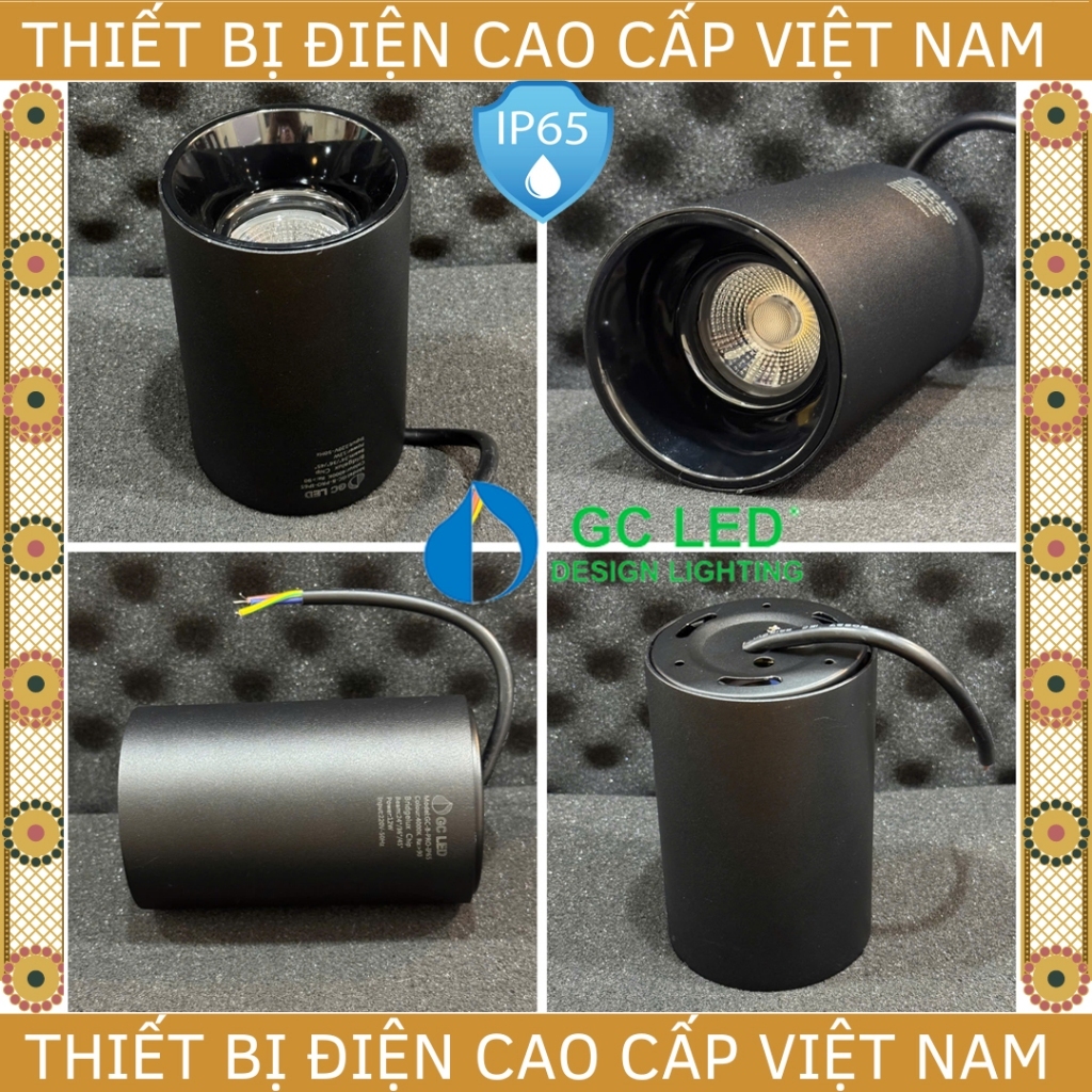 [GC] Đèn bơ ốp trần cao cấp 12W/D76mm GC LED VULCAN Spotlight chiếu rọi ...