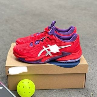 Giày thể thao bigsize nam nữ mùa hè chơi pickleball tenis asi màu đỏ FF3 siêu êm nhẹ , sneaker thời trang cao cấp đỏ