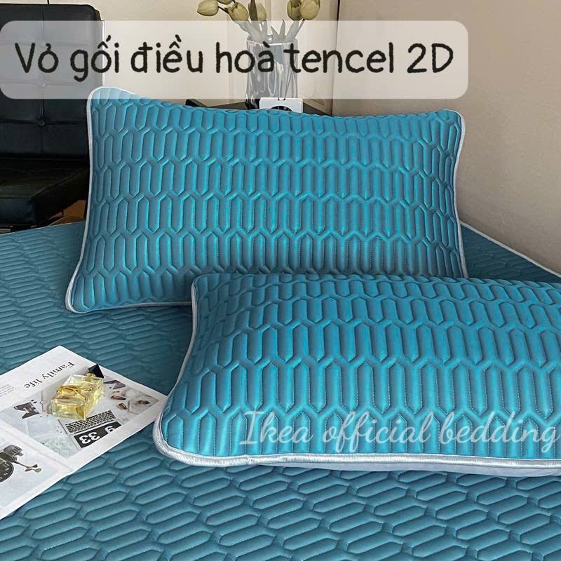 Vỏ gối nằm gối đầu điều hòa tencel 2D 1 chiếc đủ size cho người lớn và trẻ em 35x50 45x65 50x70