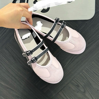 Giày búp bê tiểu thư hè 2025 slipon quai dán Onit_suka ti_ger màu hồng dễ thương êm nhẹ ,giày búp bê lười đế bệt cao cấp