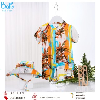 Bộ cài giữa cho bé trai + mũ