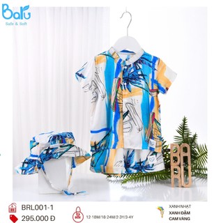 Bộ cài giữa cho bé trai + mũ