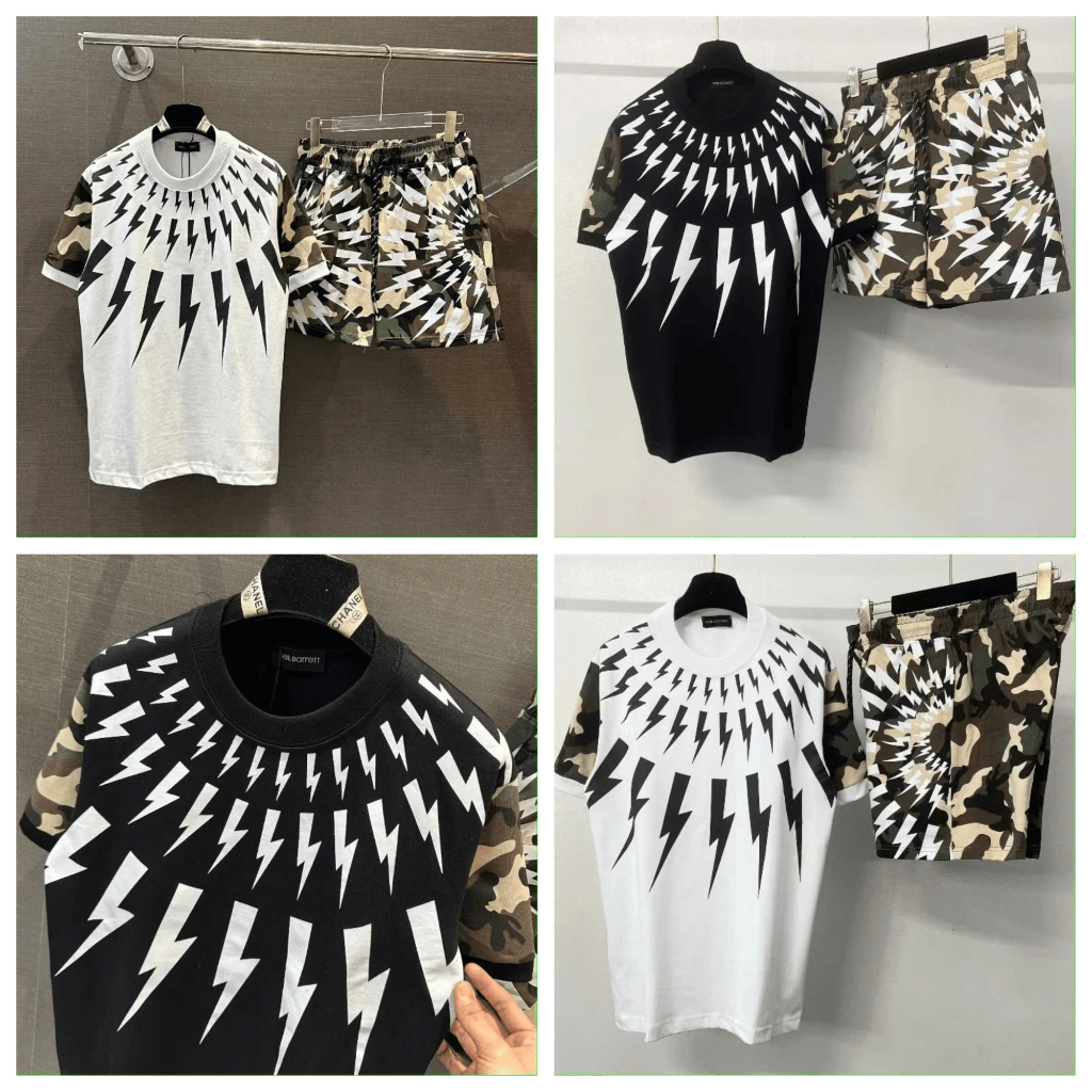 Bộ Quần Áo Nam Tia Sét Camo Rằn Ri Set Thể Thao Boy Phố Vải Cotton Dày ...