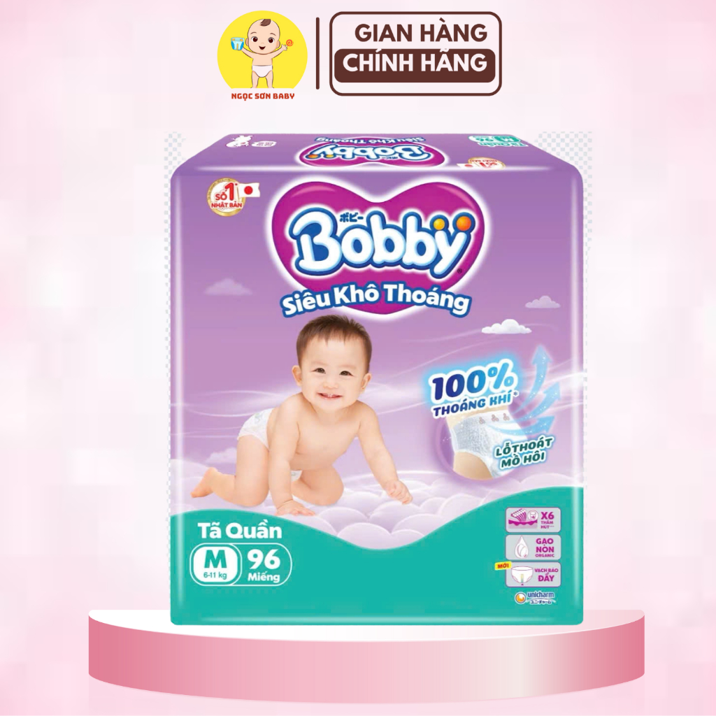 Tã Quần Bobby Ultra siêu nhiều miếng - TẶNG QUÀ - đủ size M96/ L88 ...