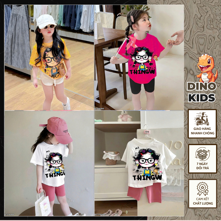 Áo Phông  In Hình Bé Gái Siêu Cute - Áo Thun Bé Gái In Hình Cực Đẹp