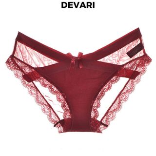 Quần lót nữ ren lưới cao cấp thoáng khí mát mẻ đáy lót 2 lớp kiểu dáng sexy và gợi cảm DEVARI L8136