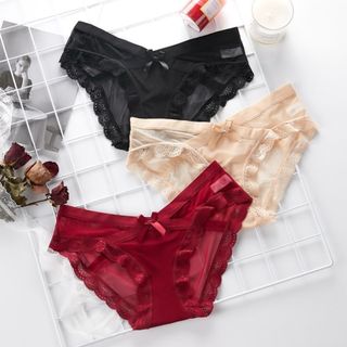 Quần lót nữ ren lưới cao cấp thoáng khí mát mẻ đáy lót 2 lớp kiểu dáng sexy và gợi cảm DEVARI L8136