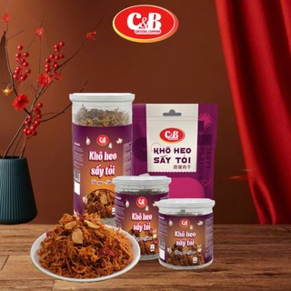 Khô Heo Sấy Tỏi C&B  món ăn vặt hàng đầu, thức ăn khô tiện lợi cho mọi nhà 100G 150G 300G