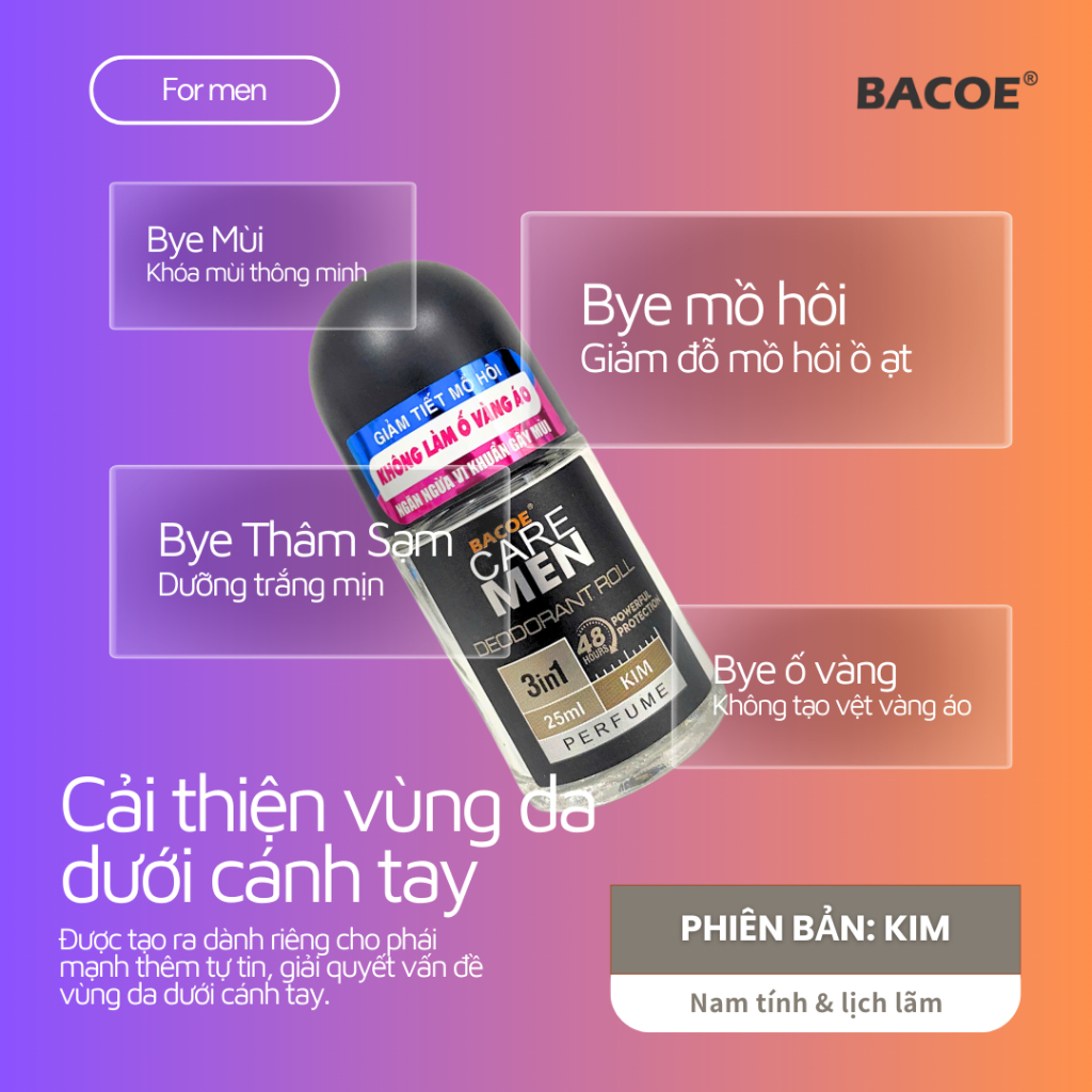 LĂN KHỬ MÙI NAM BACOE MEN HƯƠNG THƠM NGŨ HÀNH KIM MỘC THỦY HỎA THỔ UNISEX