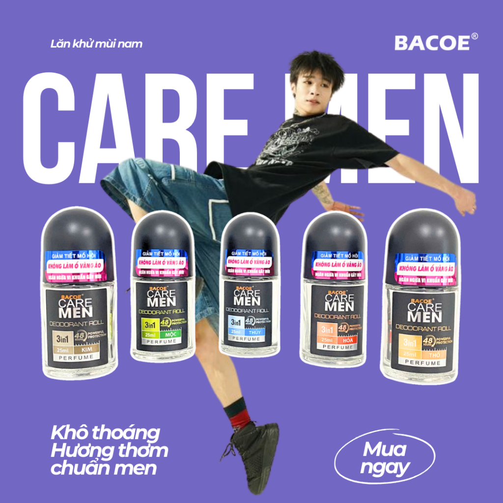 LĂN KHỬ MÙI NAM BACOE MEN HƯƠNG THƠM NGŨ HÀNH KIM MỘC THỦY HỎA THỔ UNISEX