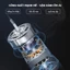 Quạt năng lượng mặt trời Solar Fan CS-118F, quạt sạc tích điện dạng nằm chân quỳ hiển thị PIN, động cơ bền bỉ 12 mức gió