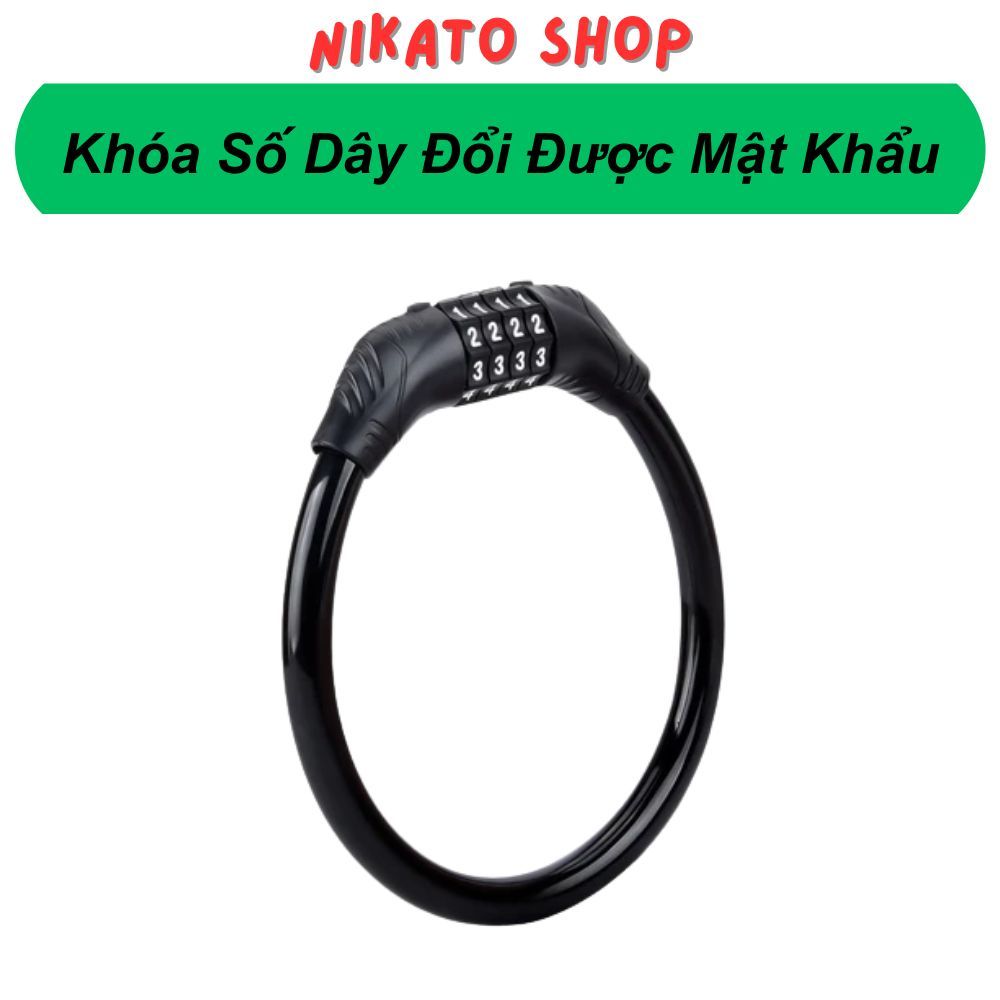 Khóa dây mã số lõi thép chống trộm, dây khóa xe đạp xe máy chống cắt tiện dụng