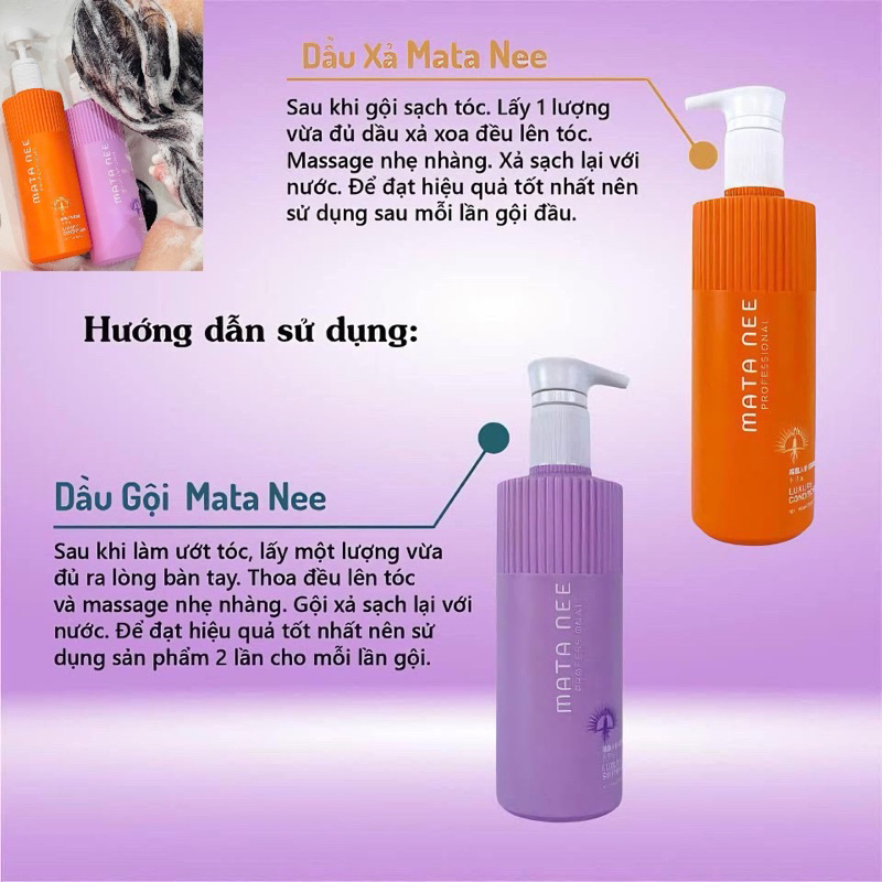 [Chính Hãng] Dầu gội Matanee Luxury 750ml -  Dầu gội siêu mượt hỗ trợ dầu gàu giảm rụng - Dầu xả mềm mượt lưu hương