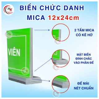 [CHUYÊN SỈ] Biển Mica Để Bàn 12x24cm Chuyên Nghiệp Cao Cấp