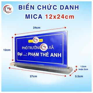 [CHUYÊN SỈ] Biển Mica Để Bàn 12x24cm Chuyên Nghiệp Cao Cấp