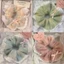 Scrunchies buộc tóc màu be vải xô cao cấp họa tiết hoa vintage