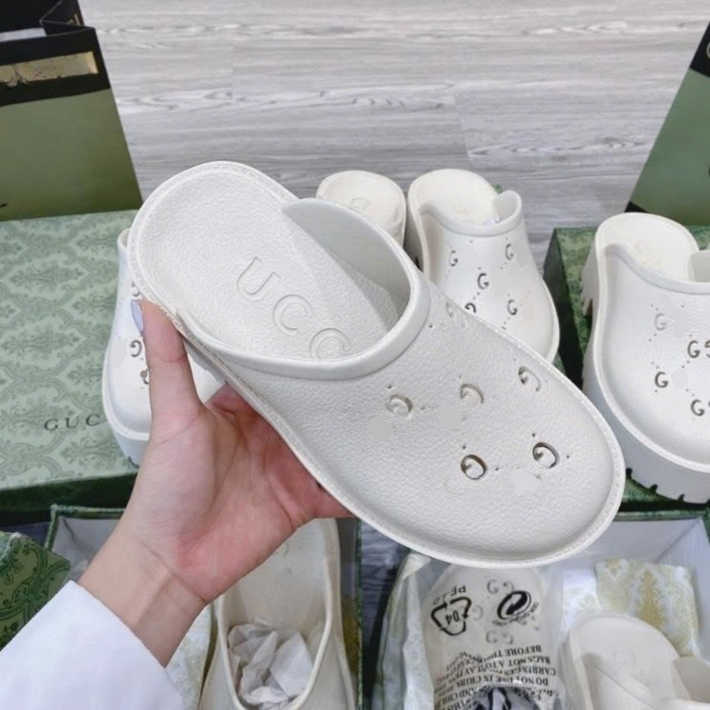 Dép Sục Nữ, Sục Nữ Đế 5cm Đủ Màu Trắng Kem Đen Tăng Chiều Cao Full Box || Gu_Xì