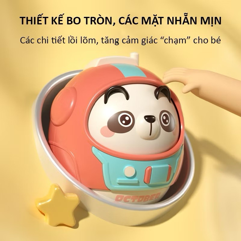 Đồ chơi lật đật to cho bé biết gật gù, có chuông kêu kích thích giác quan cho bé, hình phi hành gia động vật
