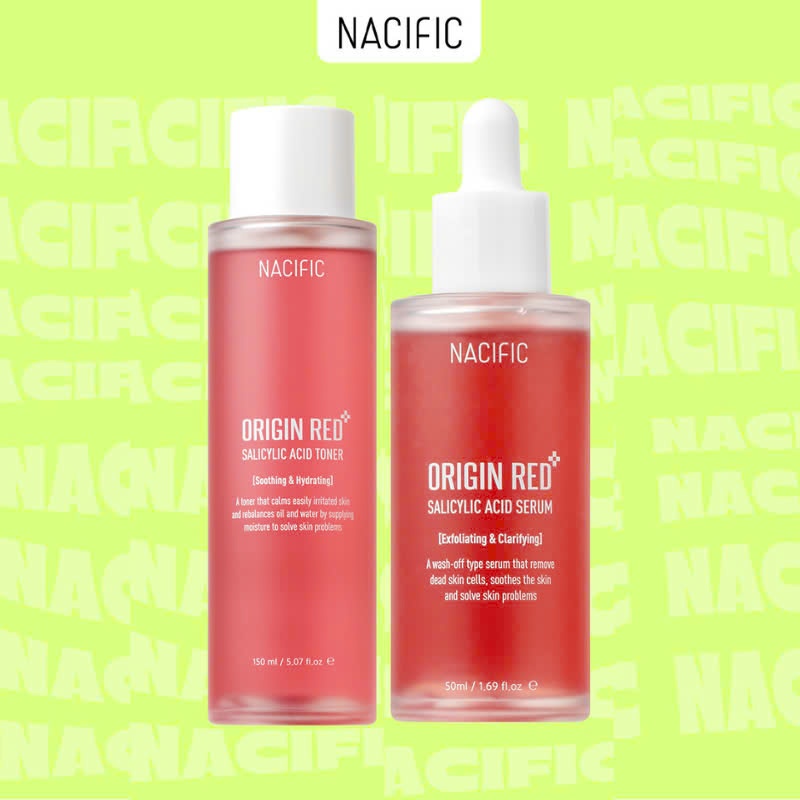 Ảnh Combo peel da Nacific Origin Red Salicylic Acid Serum 50ml + Nước hoa hồng Origin Red Salicylic Acid 150ml 1