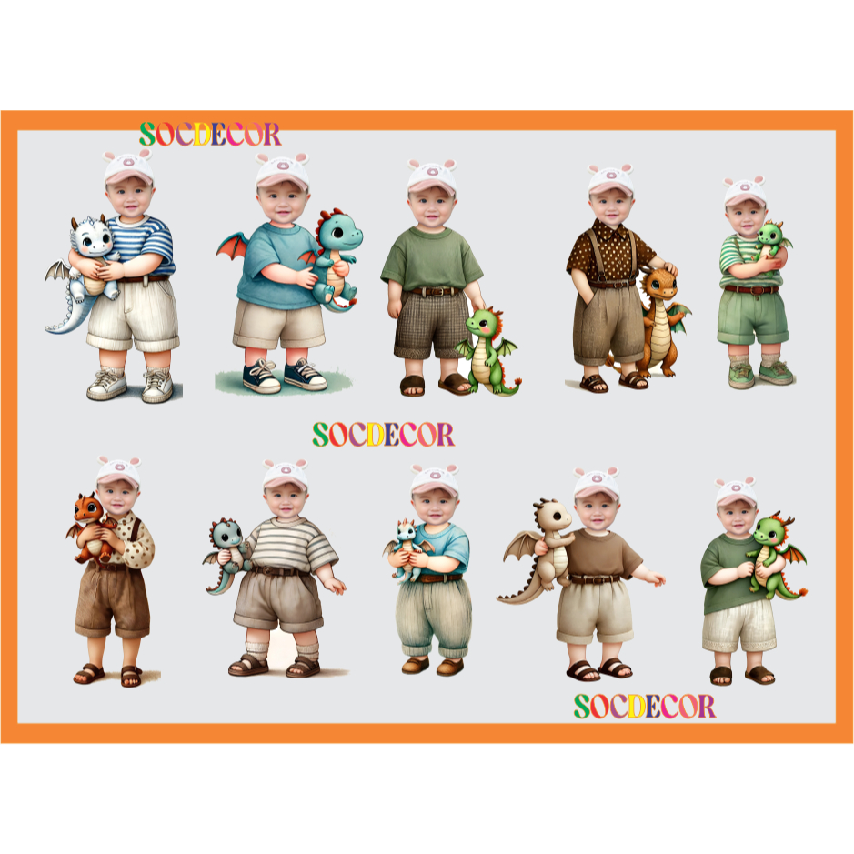 CHIBI cho bé trai tuổi rồng trang trí sinh nhật, thôi nôi | Shopee Việt Nam