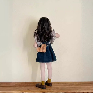 (Set váy + Áo) Set váy jean mùa hè cho bé gái Batala Kids, SET ÁO HOA VÁY JEAN HAI DÂY MÙA HÈ dễ thương cho bé từ 8-22kg
