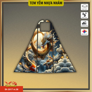 Tem dán yếm nhựa nhám xe Sh 2017-2018-2019 trang trí theo phong cách Samurai Nhật cổ hiện đại