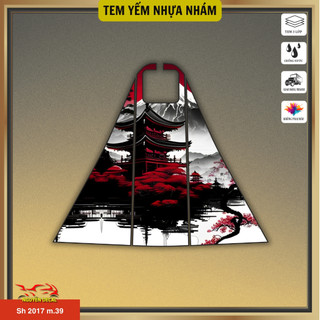 Tem dán yếm nhựa nhám xe Sh 2017-2018-2019 trang trí theo phong cách Samurai Nhật cổ hiện đại