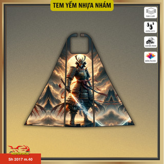 Tem dán yếm nhựa nhám xe Sh 2017-2018-2019 trang trí theo phong cách Samurai Nhật cổ hiện đại