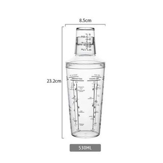 Bình Lắc Vạch Đậm Cao Cấp – Shaker Nhựa 530ml / 700ml