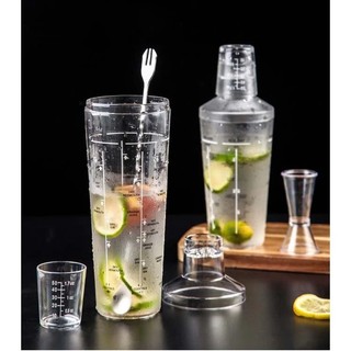 Bình Lắc Vạch Đậm Cao Cấp – Shaker Nhựa 530ml / 700ml