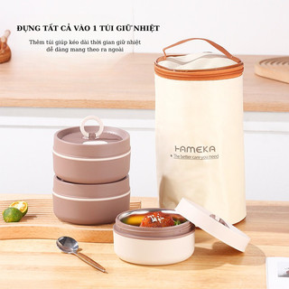 Hộp cơm văn phòng lõi inox 304 giữ nhiệt, hộp đựng cơm đa năng nhiều tầng ,cà mên đựng thức ăn