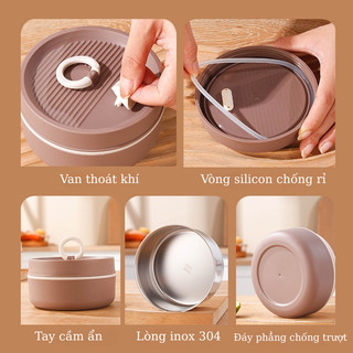 Hộp cơm văn phòng lõi inox 304 giữ nhiệt, hộp đựng cơm đa năng nhiều tầng ,cà mên đựng thức ăn
