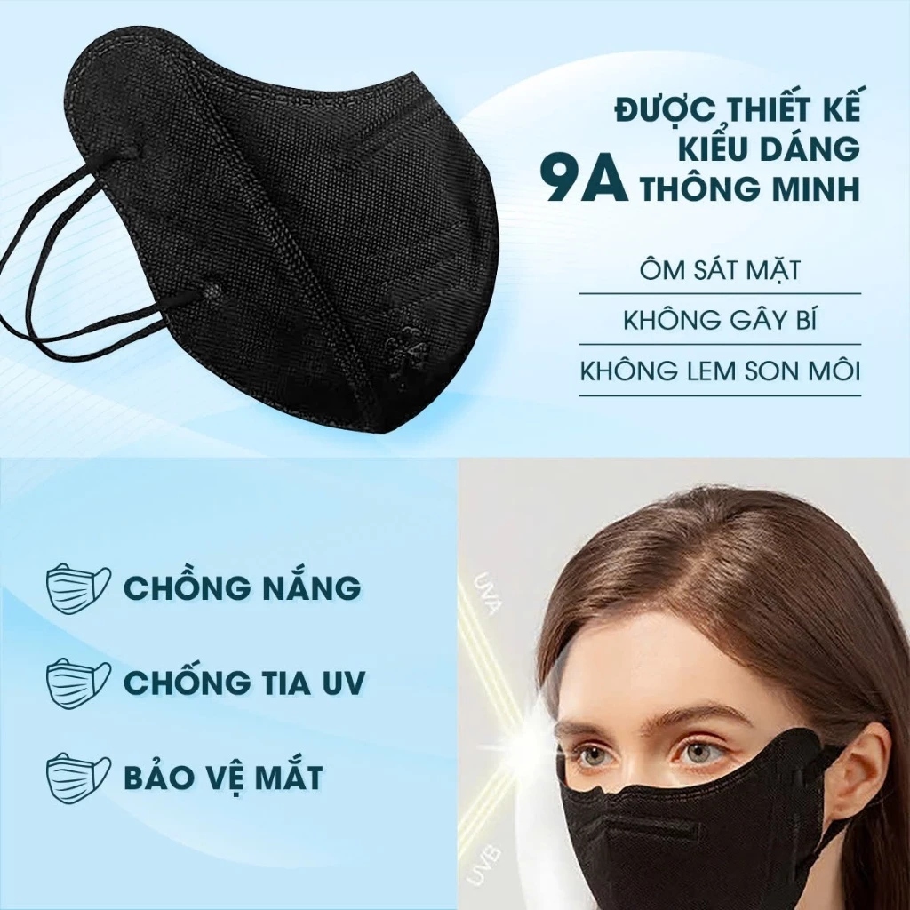 Set 300 Chiếc Khẩu Trang 9A Mask THỊNH PHÁT Chính Hãng Che Full Mặt, Chống Nắng Khói Bụi Toàn Diện
