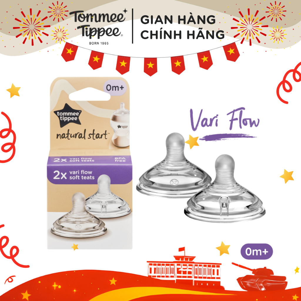Núm Ty Silicon Siêu Mềm Tự Nhiên Cho Bé Tommee Tippee Natural Start ...
