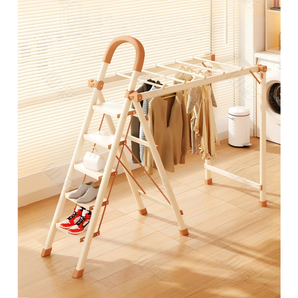 Thang Gấp Gọn Thông Minh Kèm Giàn Phơi RELUX Khung Hợp Nhôm Chắc Chắn Đa Năng Tiện Lợi