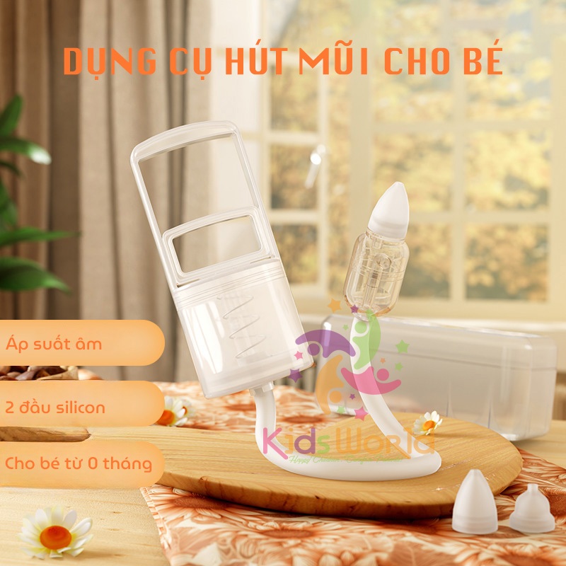 Ảnh Dụng cụ hút mũi trẻ sơ sinh kéo tay Hello Nasal bản nâng cấp Deluxe Edittion kèm 2 đầu hút silicon 1