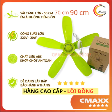 Quạt trần mini treo màn 5 cánh chạy êm, Quạt mùng quạt màn treo trần phòng ngủ quạt đuổi ruồi