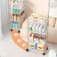 Kệ Đựng Đồ Nhà Tắm Chữ Nhật Đa Năng 3 - 4 Tầng Xoay 360 Độ, Kệ Chia Tầng Đựng Đồ Có Bánh Xe Tiện Lợi