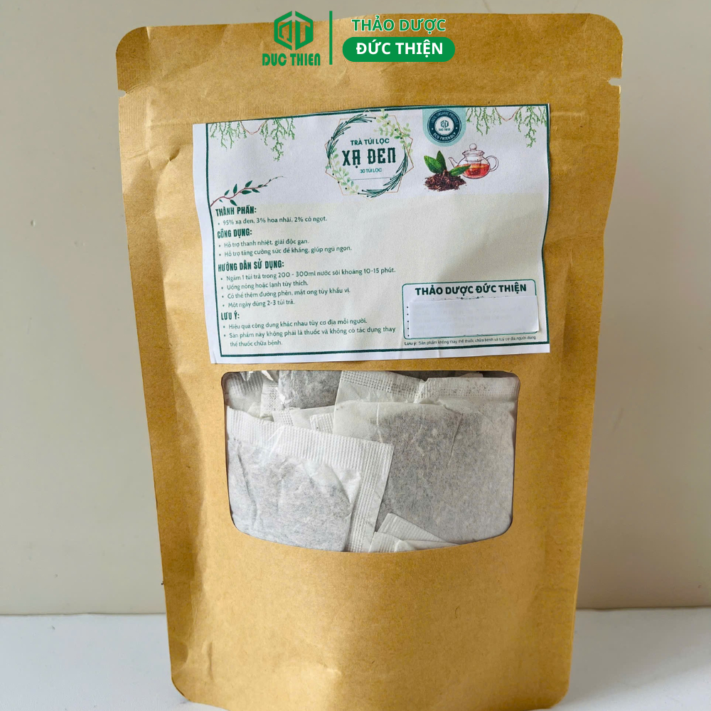 Trà Túi Lọc Xạ Đen Đức Thiện (Set 30 Túi Lọc) - Ổn Định Huyết Áp, Hạ Mỡ Máu, Giải Độc Gan