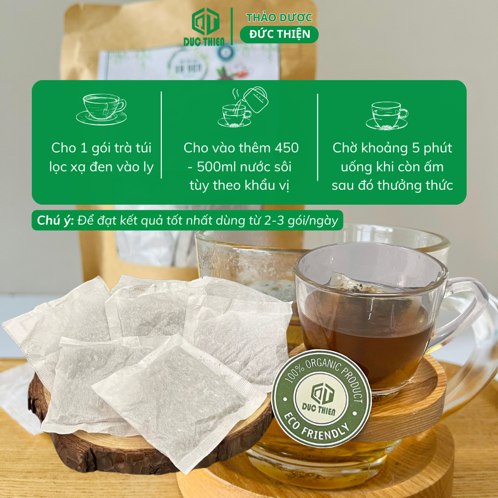 Trà Túi Lọc Xạ Đen Đức Thiện (Set 30 Túi Lọc) - Ổn Định Huyết Áp, Hạ Mỡ Máu, Giải Độc Gan