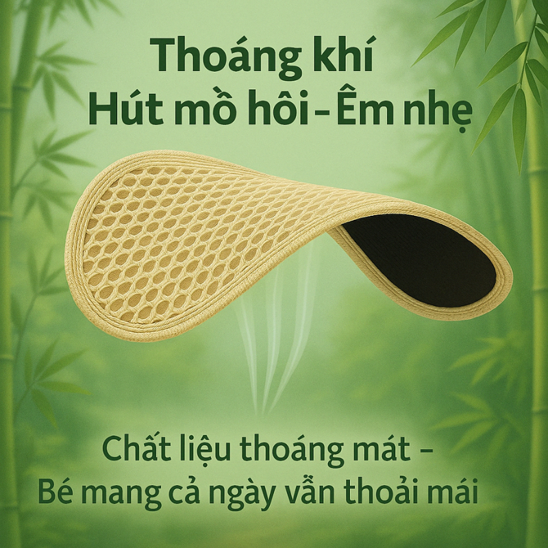 Lót giày khử mùi cho trẻ em sợi tre kháng khuẩn,lành tính cho bé
