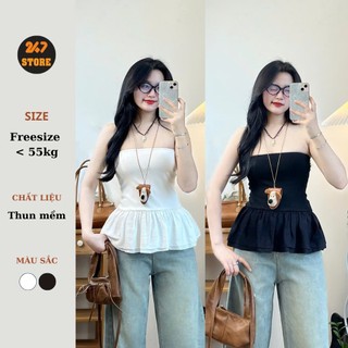 247store - Áo Ống Peplum Xếp Ly Tiểu Thư - Dáng Xoè Nữ Tính Aoquay400