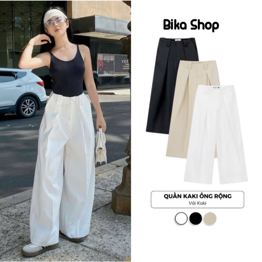 Quần ống rộng kaki thiết kế mới 2025. dễ mix đồ, sẵn đủ màu By Bika Shop (K6)