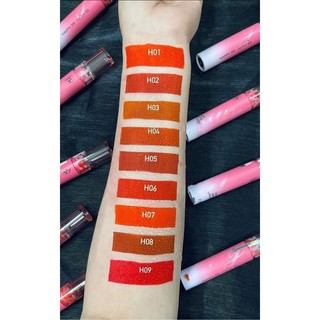 {Xả}Son Kem Lì Màu Đỏ Hồng HA:PY Mềm Mịn Siêu Dễ Thương