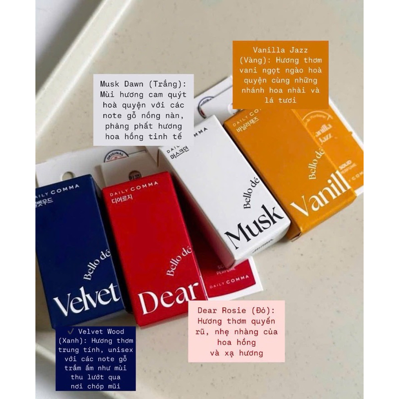 Nước hoa sáp Daily Comma Hàn Quốc