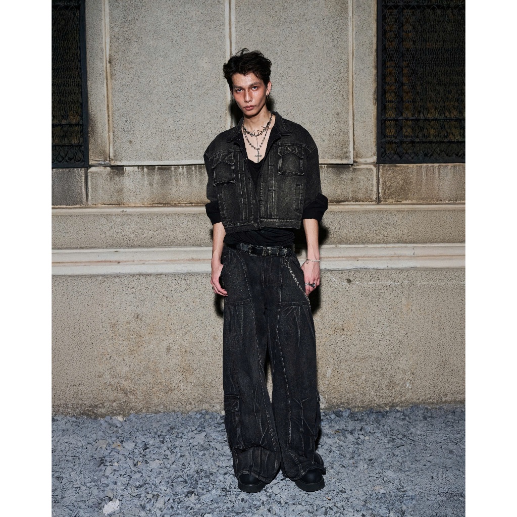 Bad Choices | Áo Khoác Kaki Jeans STORMY form Boxy phong cách StreetStyle