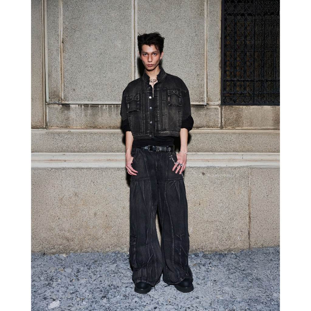 Bad Choices | Áo Khoác Kaki Jeans STORMY form Boxy phong cách StreetStyle