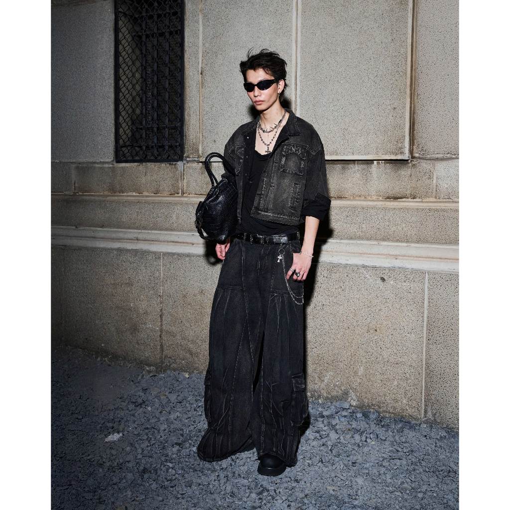 Bad Choices | Áo Khoác Kaki Jeans STORMY form Boxy phong cách StreetStyle